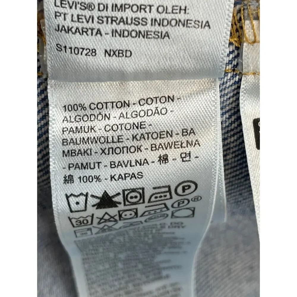 Levis‎ Jacket Mens Large Blue Denim 100% Cotton Pearl Snap Front - Picture 5 of 8